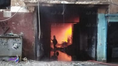 Photo of حريق ضخم يلتهم مصنع المنسوجات بشبرا