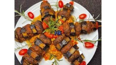 Photo of البذنجان مع كرات اللحم