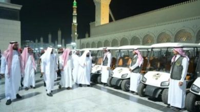 Photo of معالي الشيخ الدكتور عبدالرحمن السديس يدشن 50 عربة تنقل جديدة (چولف) بالمسجد النبوي