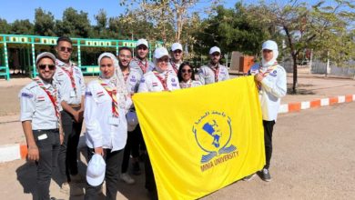 Photo of جوالي وجوالات جامعة المنيا يشاركون بالمعسكر الدولي للجامعات العربية